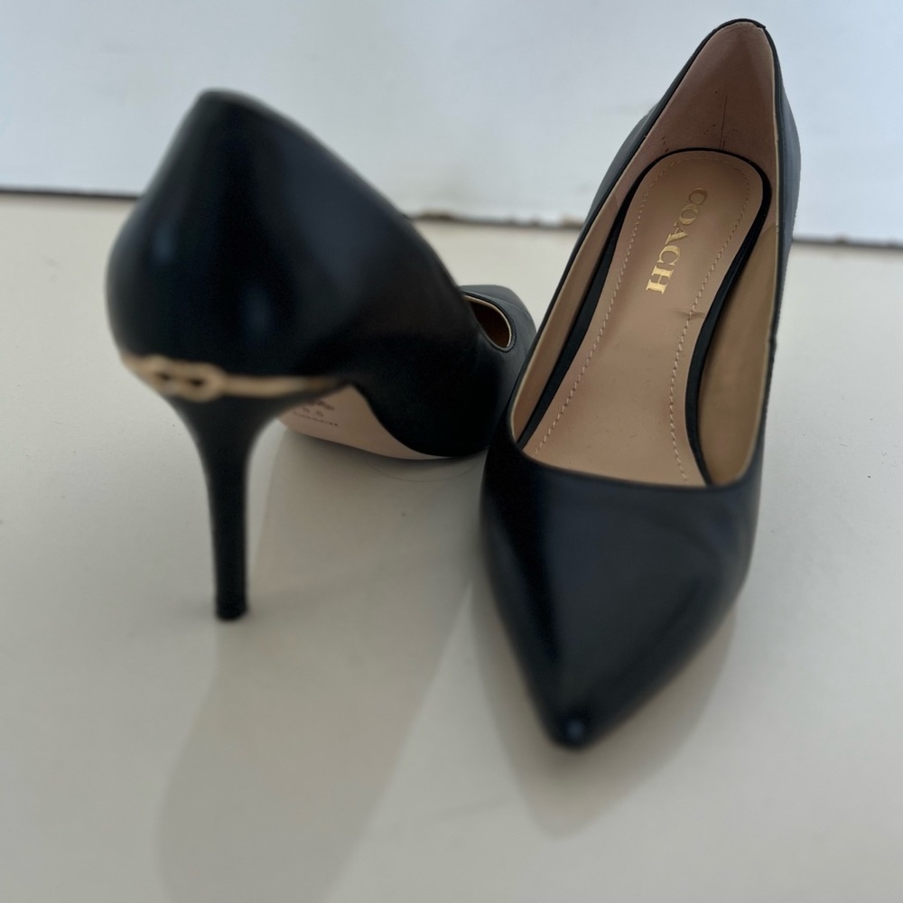 Coach Black Elegant Work Heels, Size 8.5